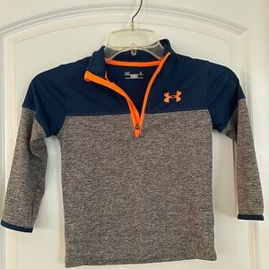 Under Armour Kids' Blue and Gray Quarter-Zip Pullover